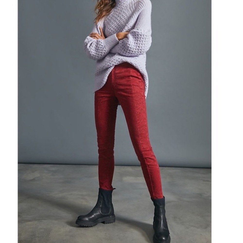 Anthropologie Pilcro Flocked Leggings